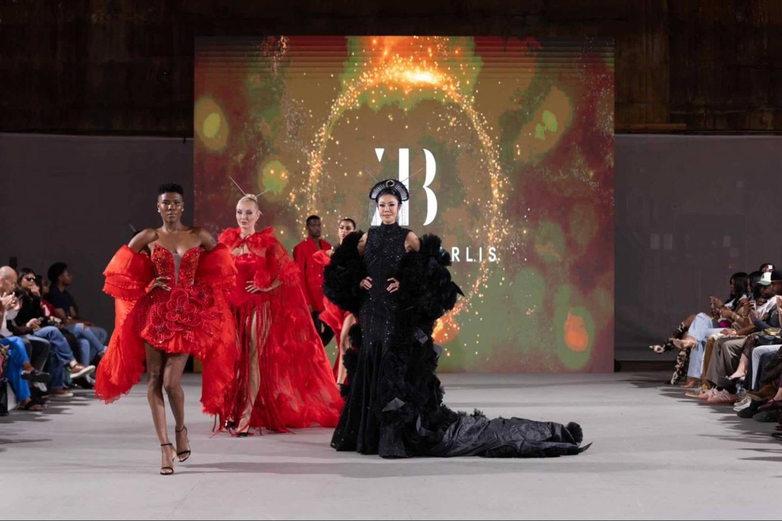 Models take the finale walk at a Bureau Fashion Week runway show